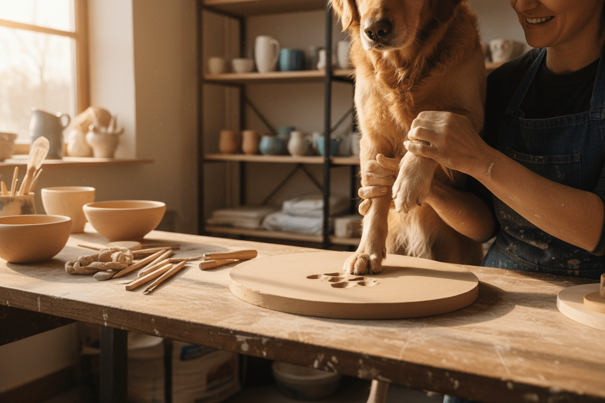 How to Make Pet Paw Print Keepsakes in Clay - Ceramind® Tools