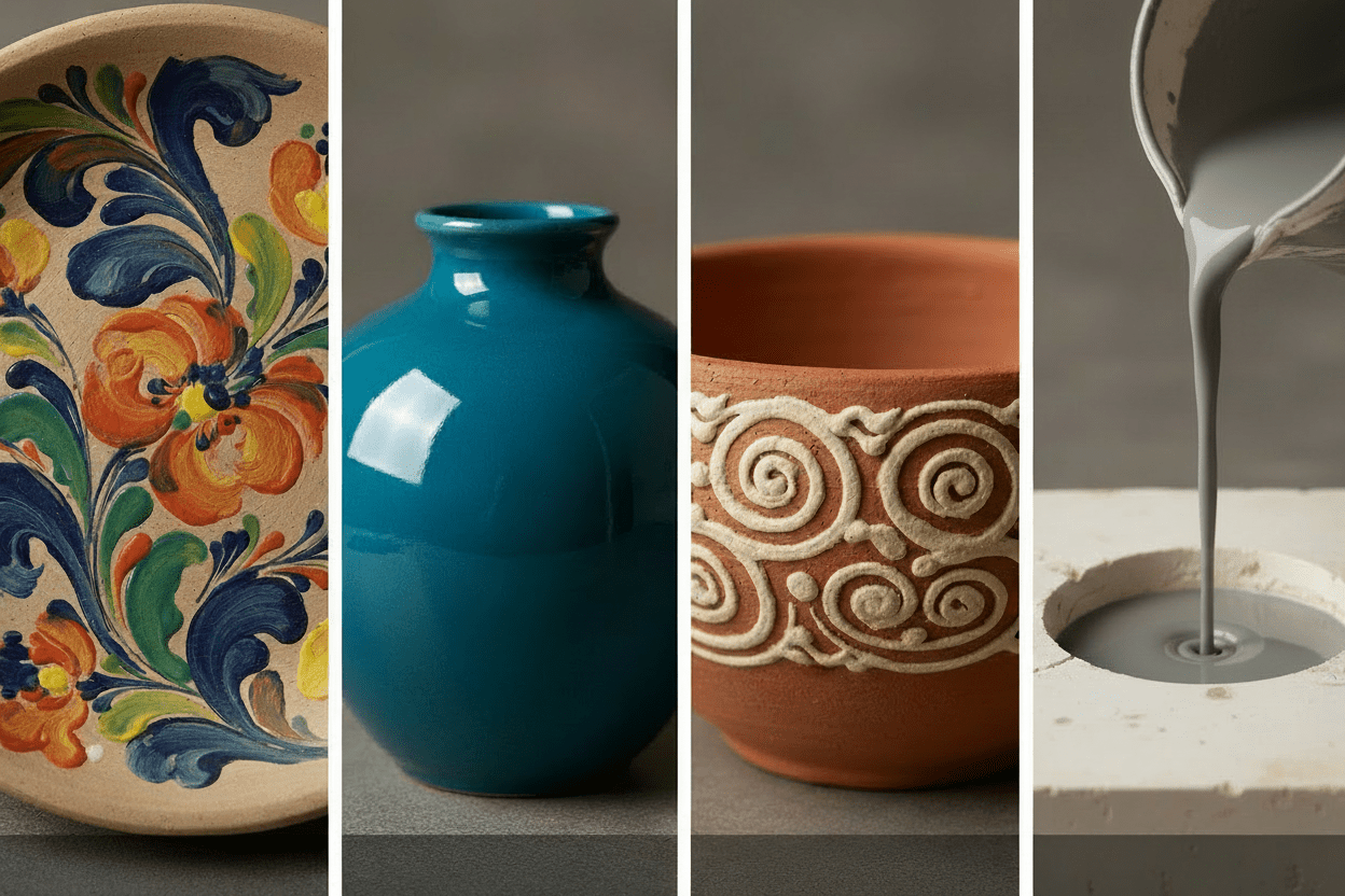 Underglaze vs. Glaze vs. Engobe vs. Slip: The Complete Guide to Ceramic Surface Decoration - Ceramind® Tools
