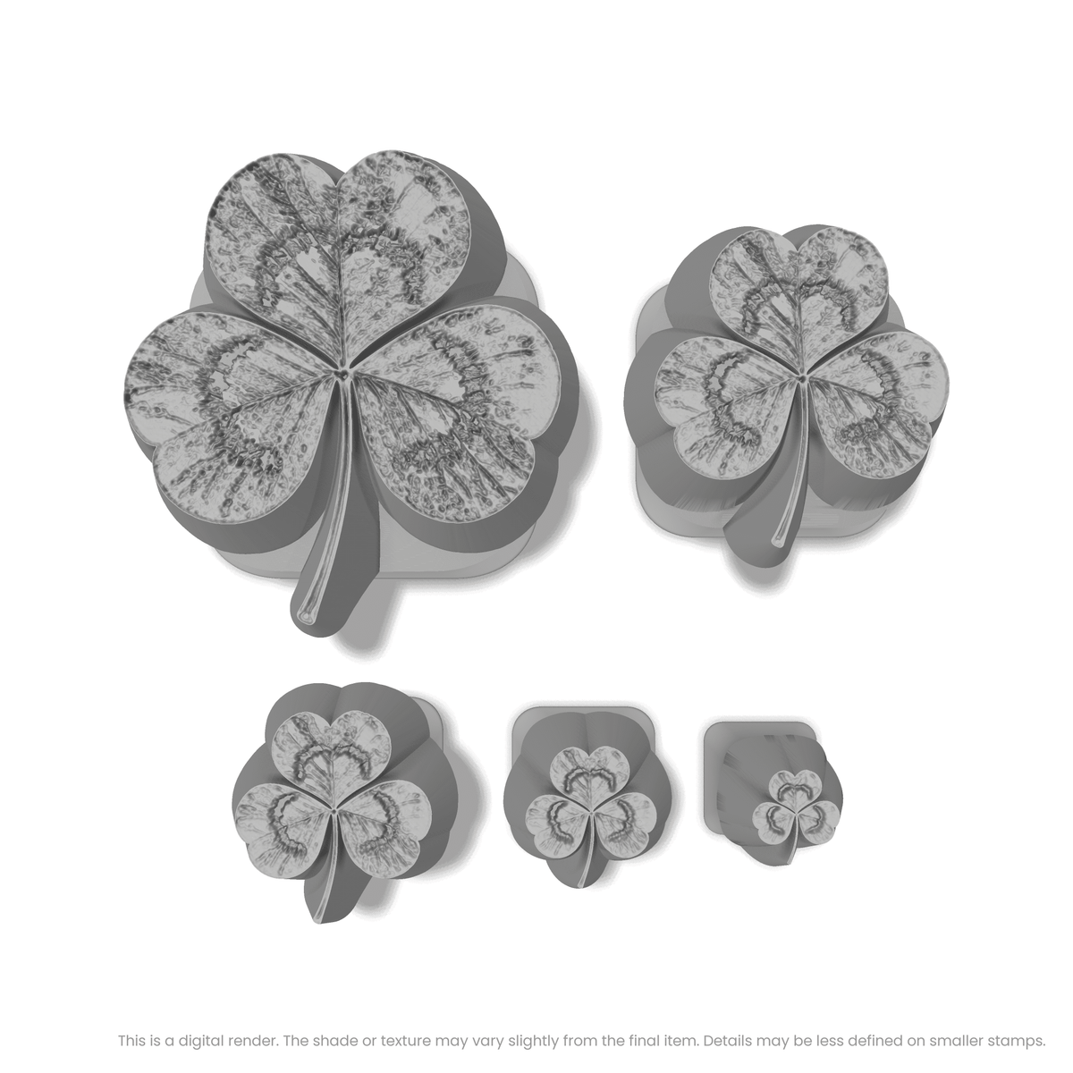 3-Leafed Clover Stamps - Photo Textured - Ceramind® Tools