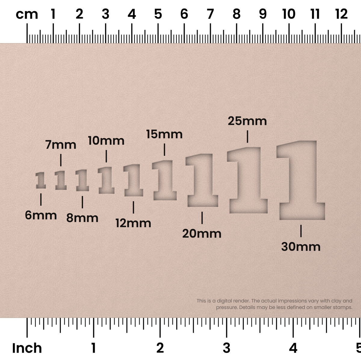 Alfa Slab One | Number Stamp Sets - Ceramind® Tools