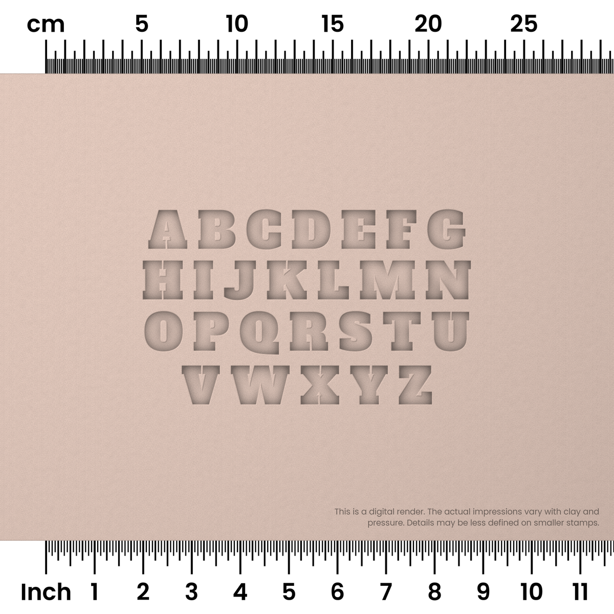 Alfa Slab One | All Caps | Alphabet Stamp Sets - Ceramind® Tools