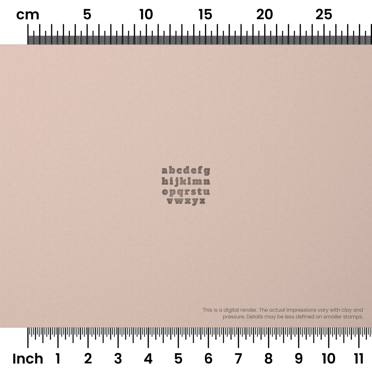 Alfa Slab One | Lowercase | Alphabet Stamp Sets - Ceramind® Tools