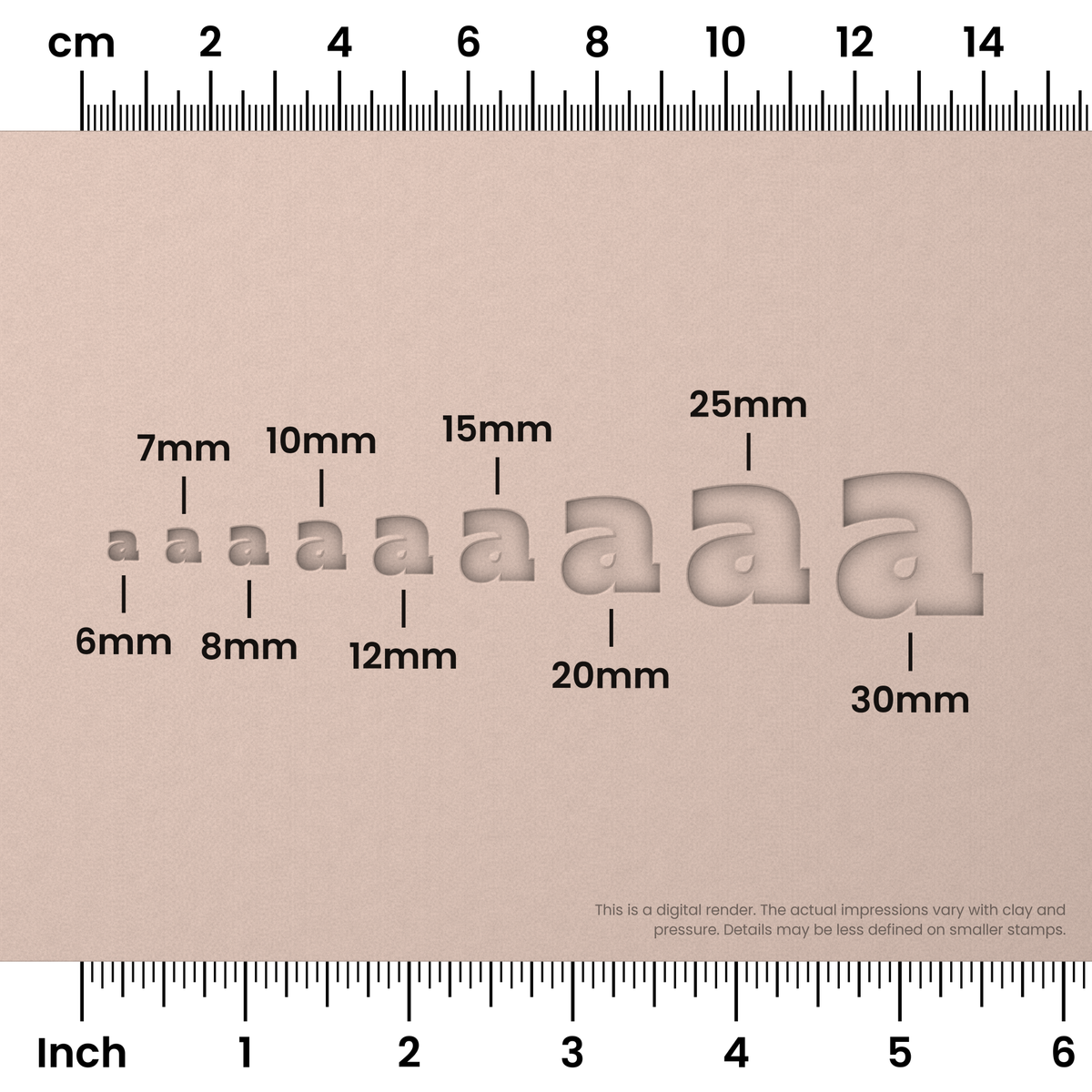 Alfa Slab One | Lowercase | Alphabet Stamp Sets - Ceramind® Tools