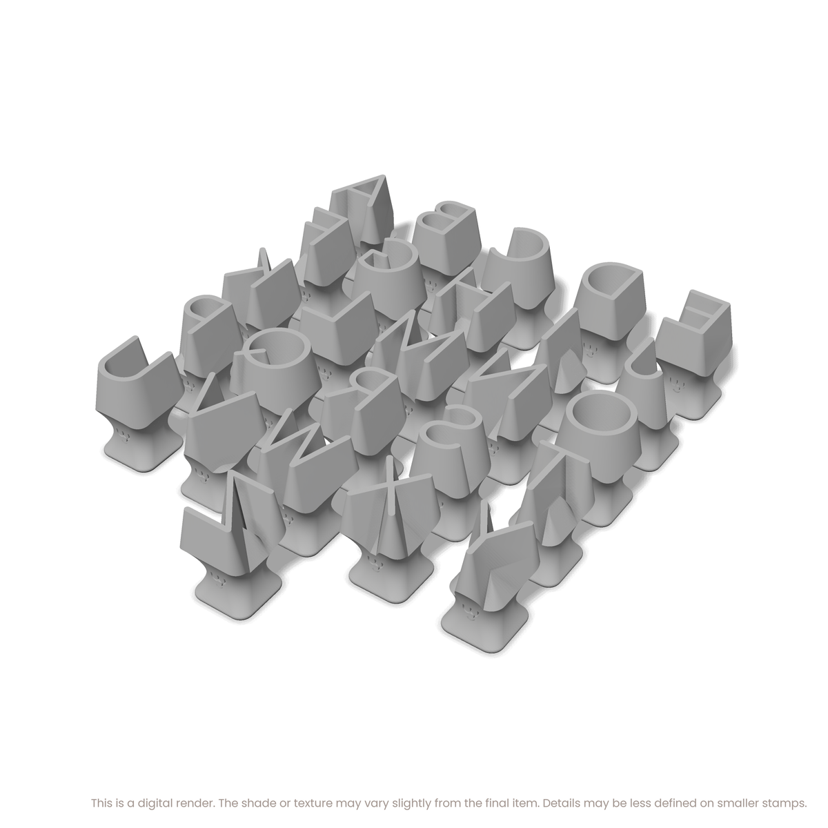 Comfortaa | All Caps | Alphabet Stamp Sets - Ceramind® Tools