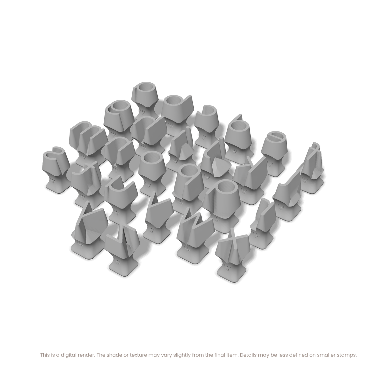 Comfortaa | Lowercase | Alphabet Stamp Sets - Ceramind® Tools