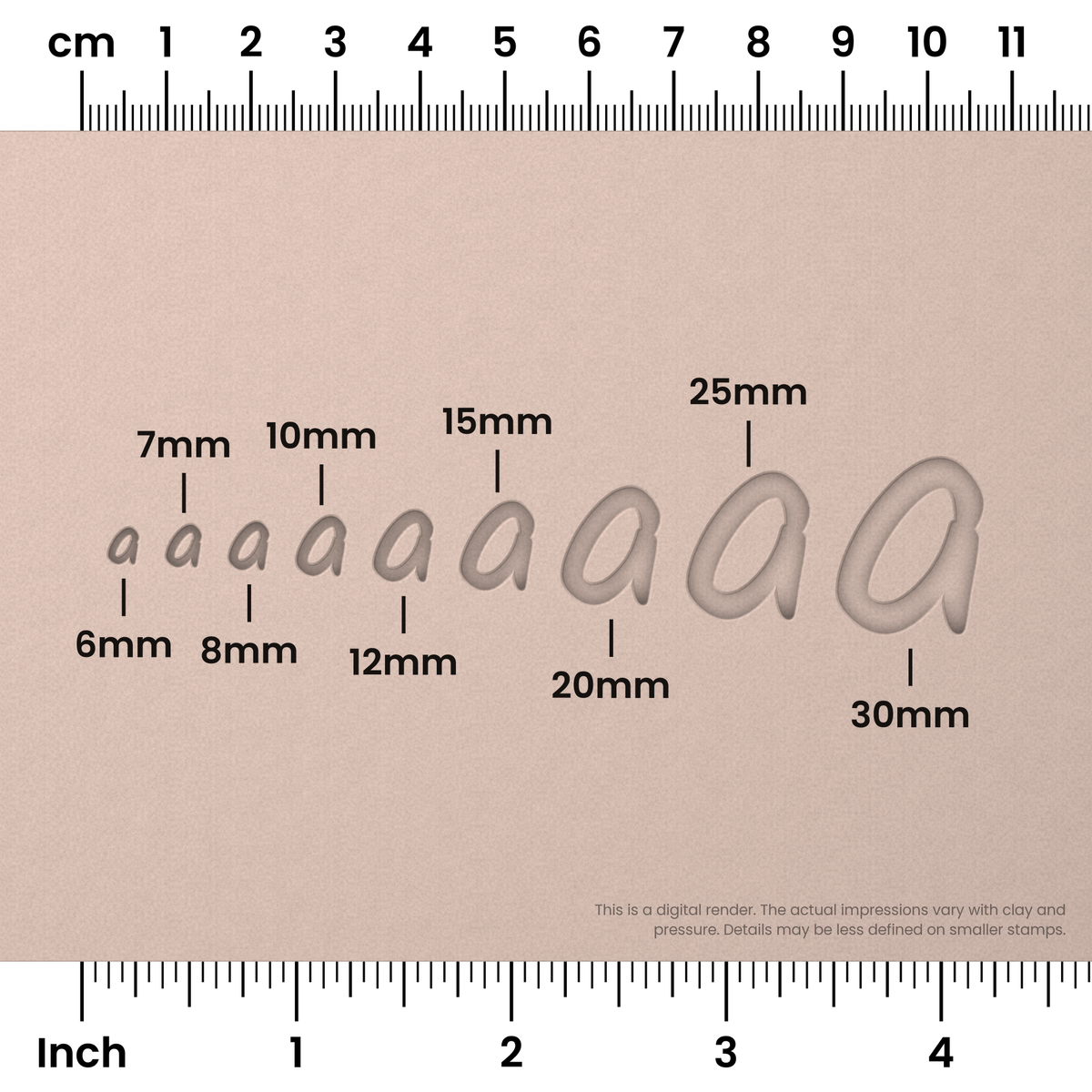 Kalam | Lowercase | Alphabet Stamp Sets - Ceramind® Tools