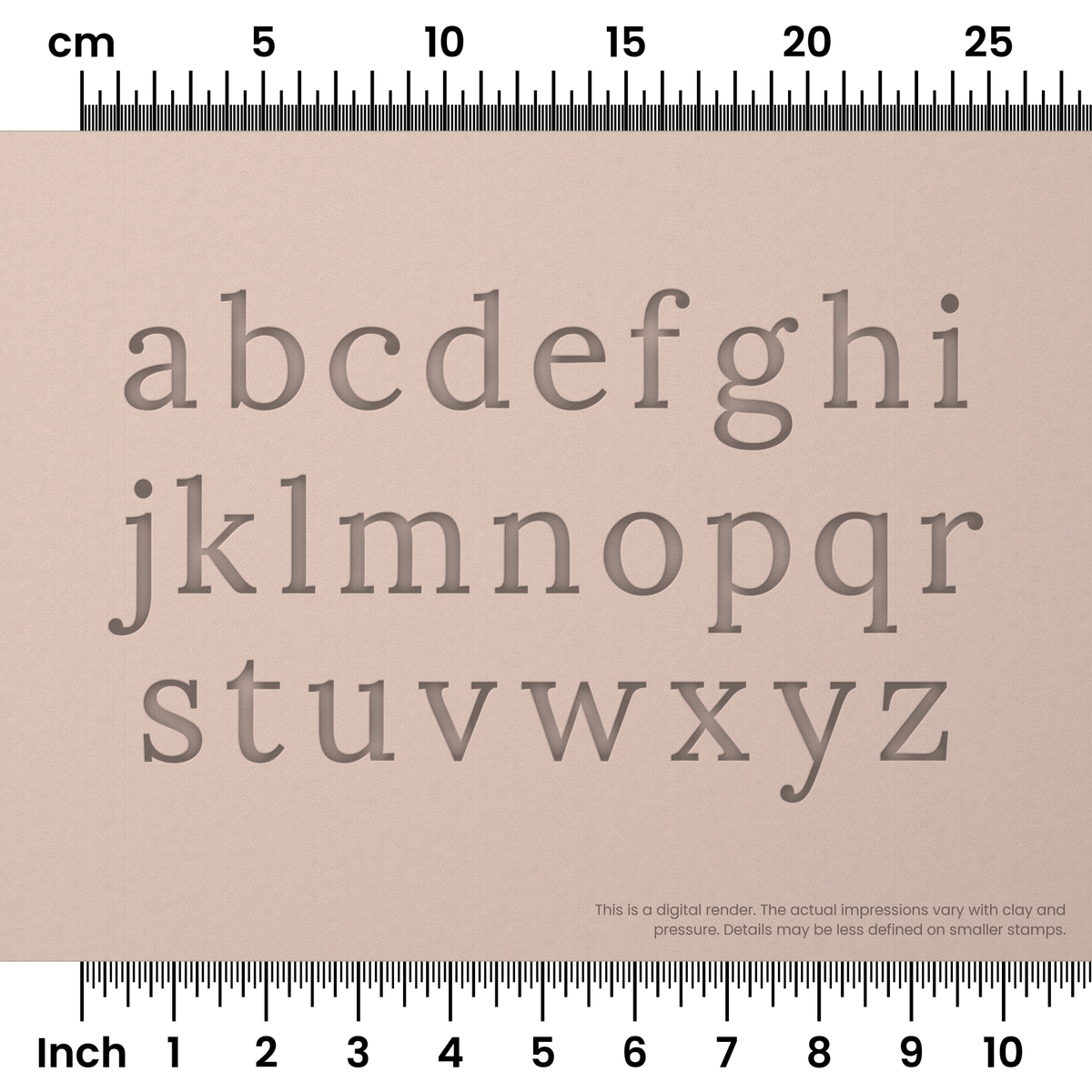 Lora | Lowercase | Alphabet Stamp Sets - Ceramind® Tools