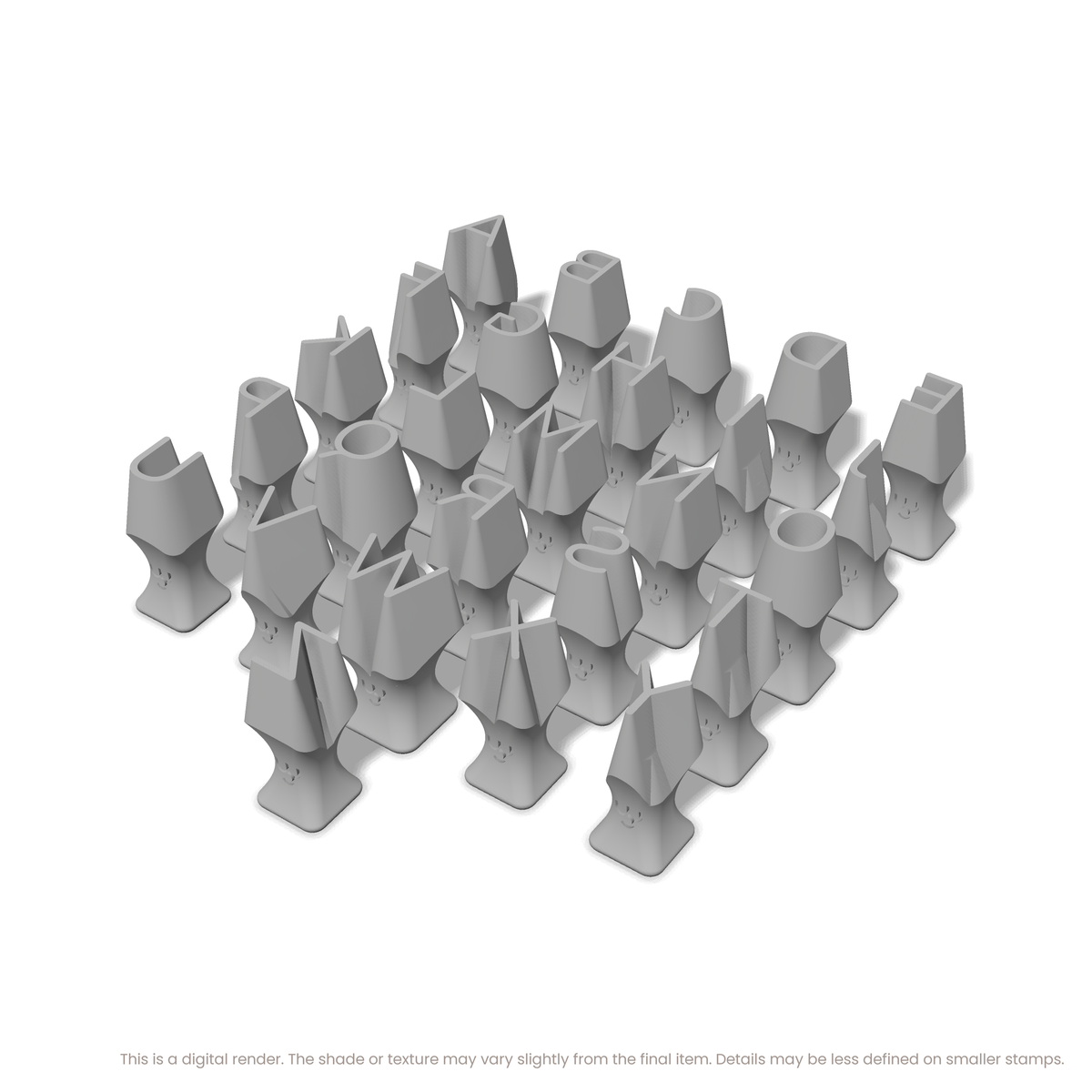 Nunito | All Caps | Alphabet Stamp Sets - Ceramind® Tools