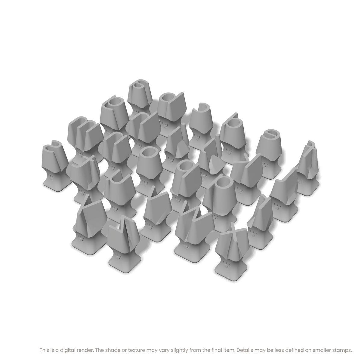 Nunito | Lowercase | Alphabet Stamp Sets - Ceramind® Tools