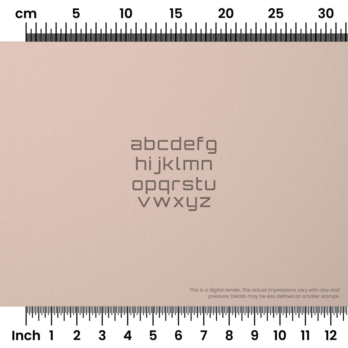 Orbitron | Lowercase | Alphabet Stamp Sets - Ceramind® Tools