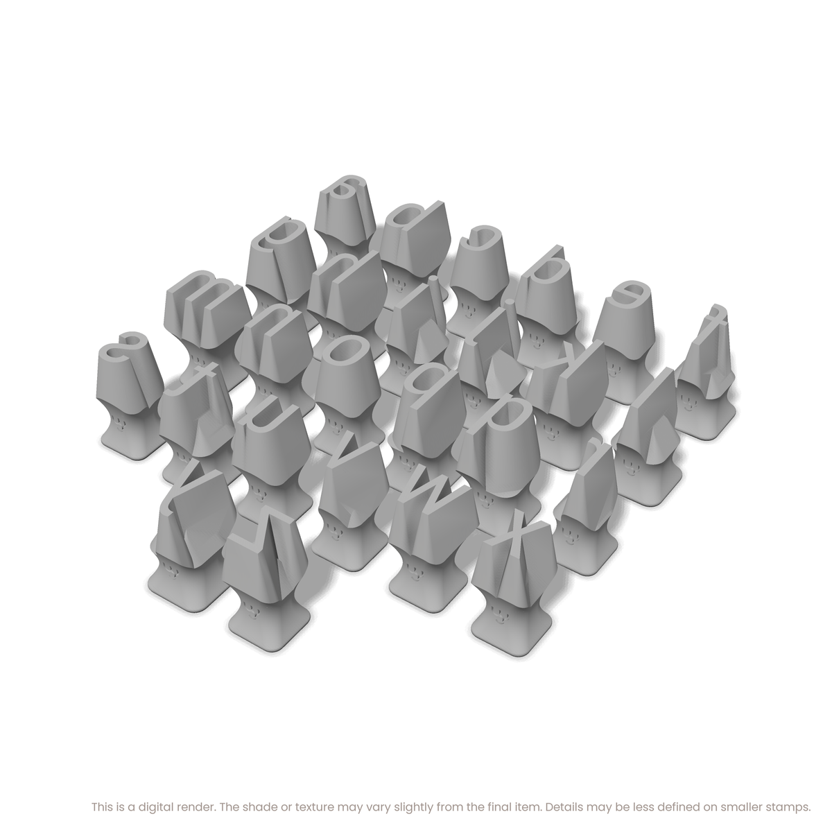 Roboto Condensed | Lowercase | Alphabet Stamp Sets - Ceramind® Tools