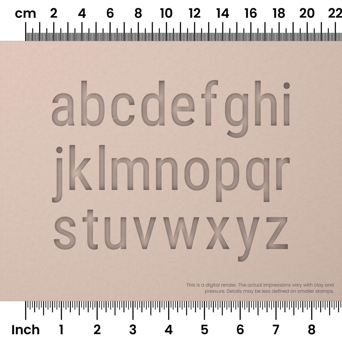 Roboto Condensed | Lowercase | Alphabet Stamp Sets - Ceramind® Tools