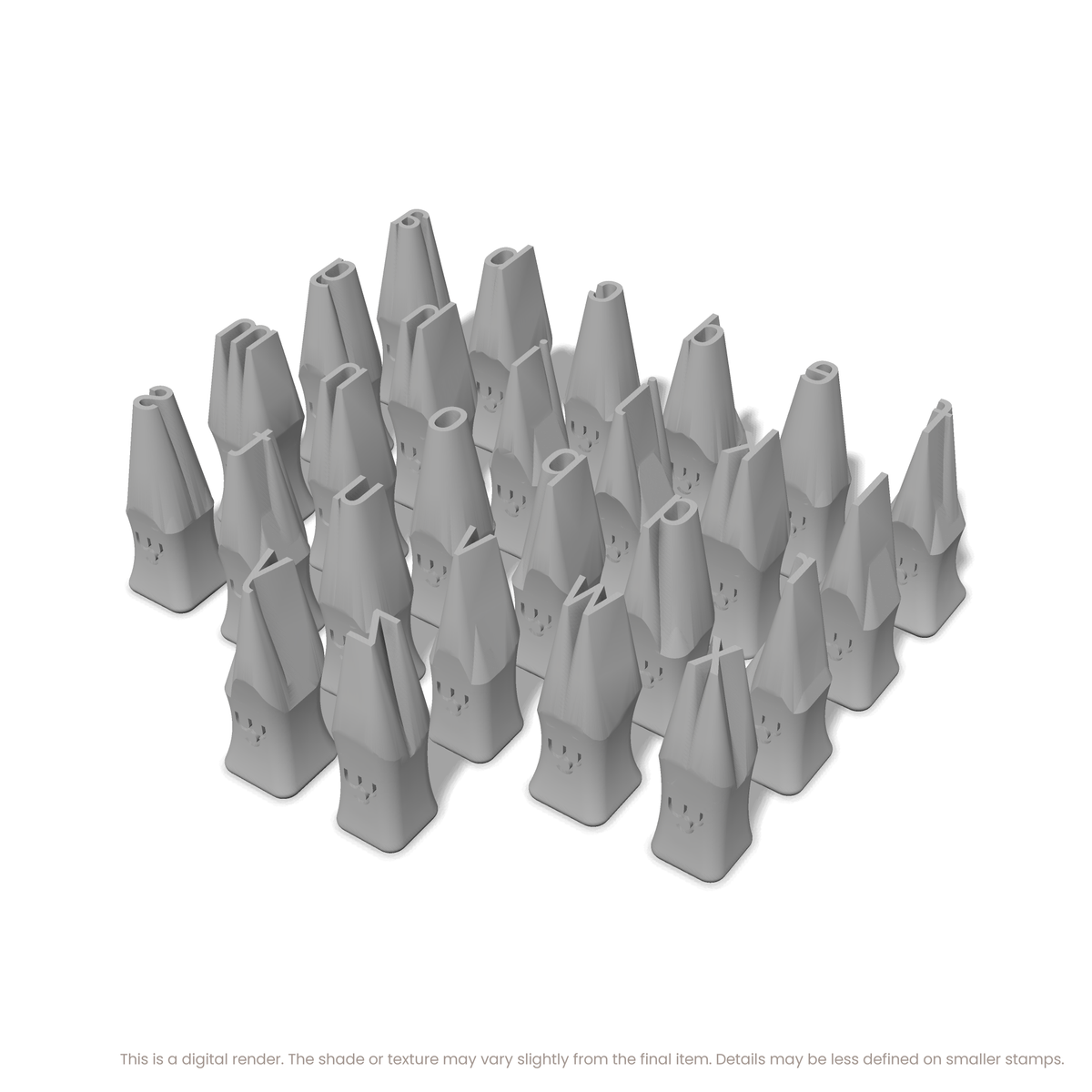 Roboto Condensed | Lowercase | Alphabet Stamp Sets - Ceramind® Tools