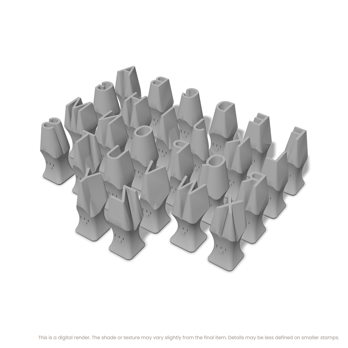 Roboto | All Caps | Alphabet Stamp Sets - Ceramind® Tools