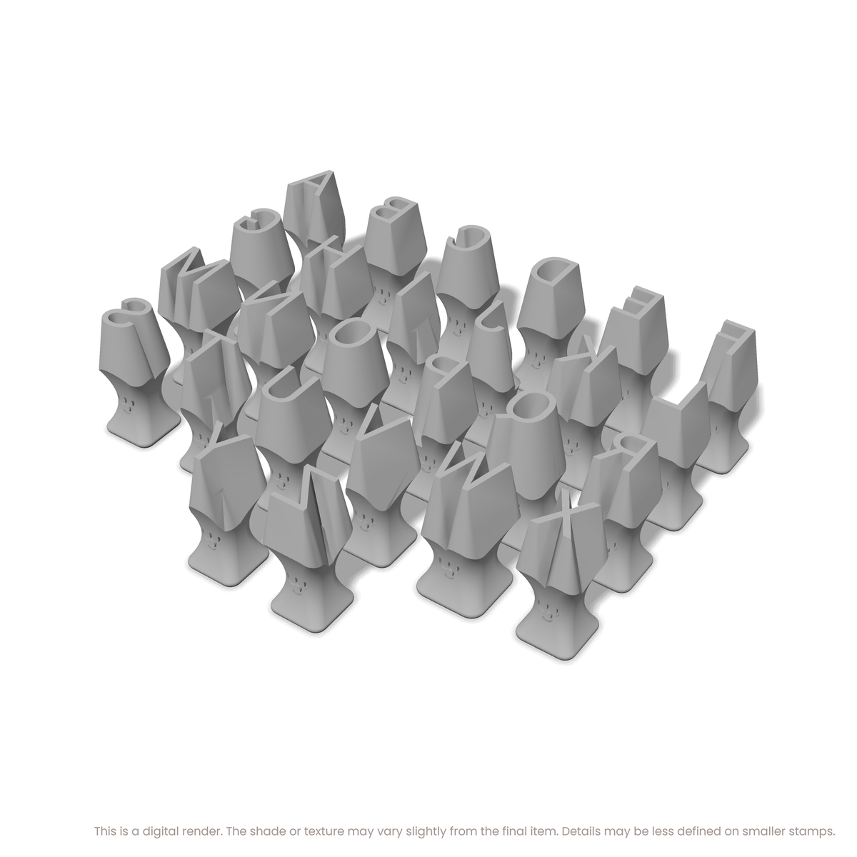 Roboto | All Caps | Alphabet Stamp Sets - Ceramind® Tools