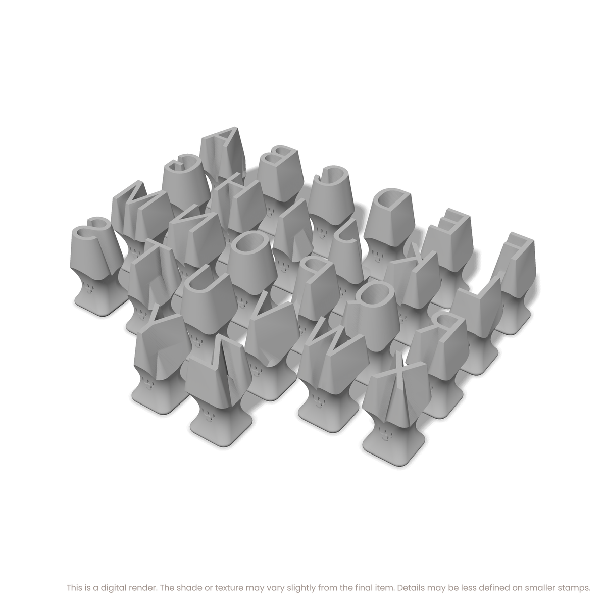 Roboto | All Caps | Alphabet Stamp Sets - Ceramind® Tools