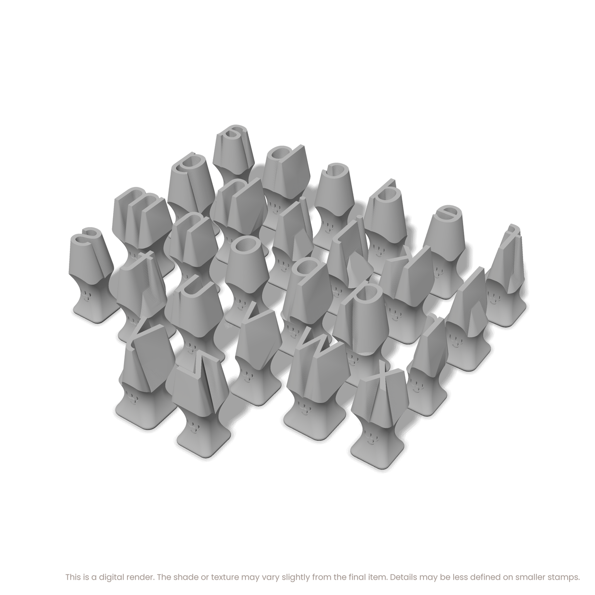 Roboto | Lowercase | Alphabet Stamp Sets - Ceramind® Tools