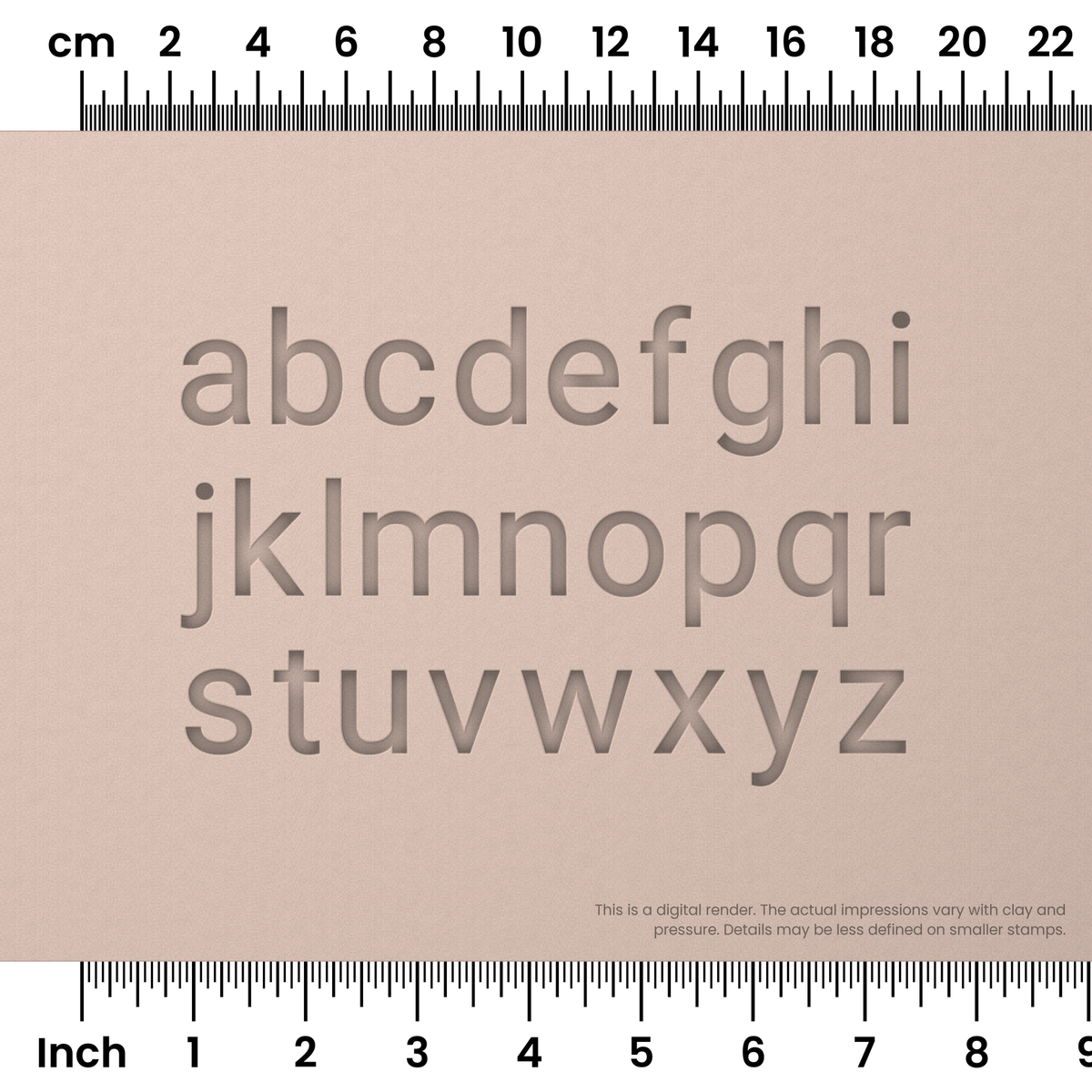 Roboto | Lowercase | Alphabet Stamp Sets - Ceramind® Tools