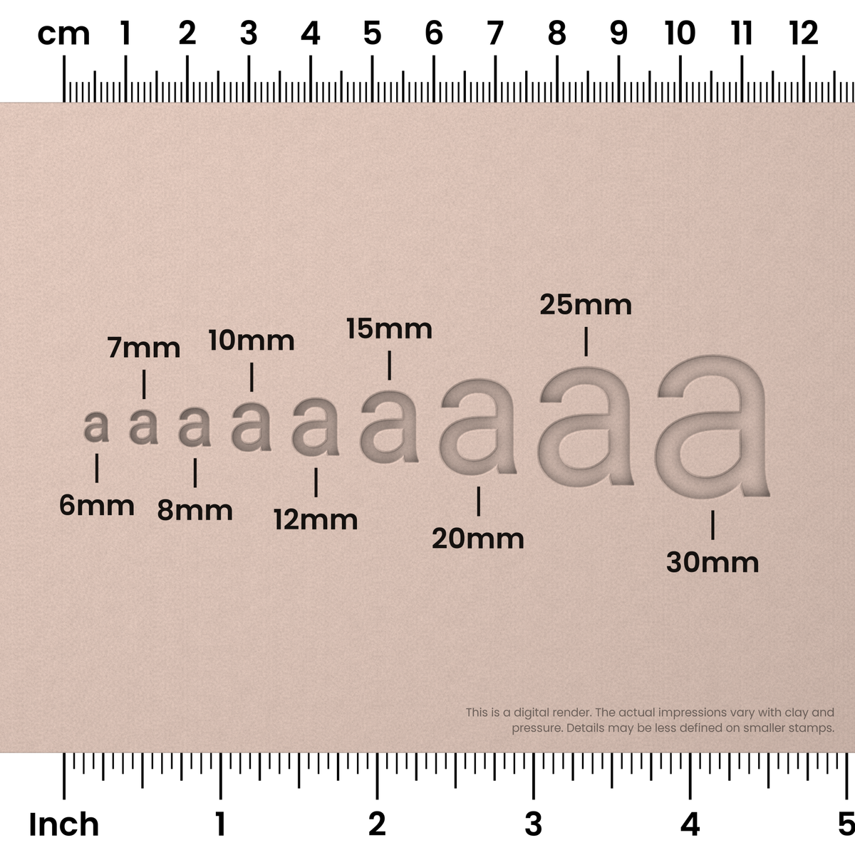 Roboto | Lowercase | Alphabet Stamp Sets - Ceramind® Tools