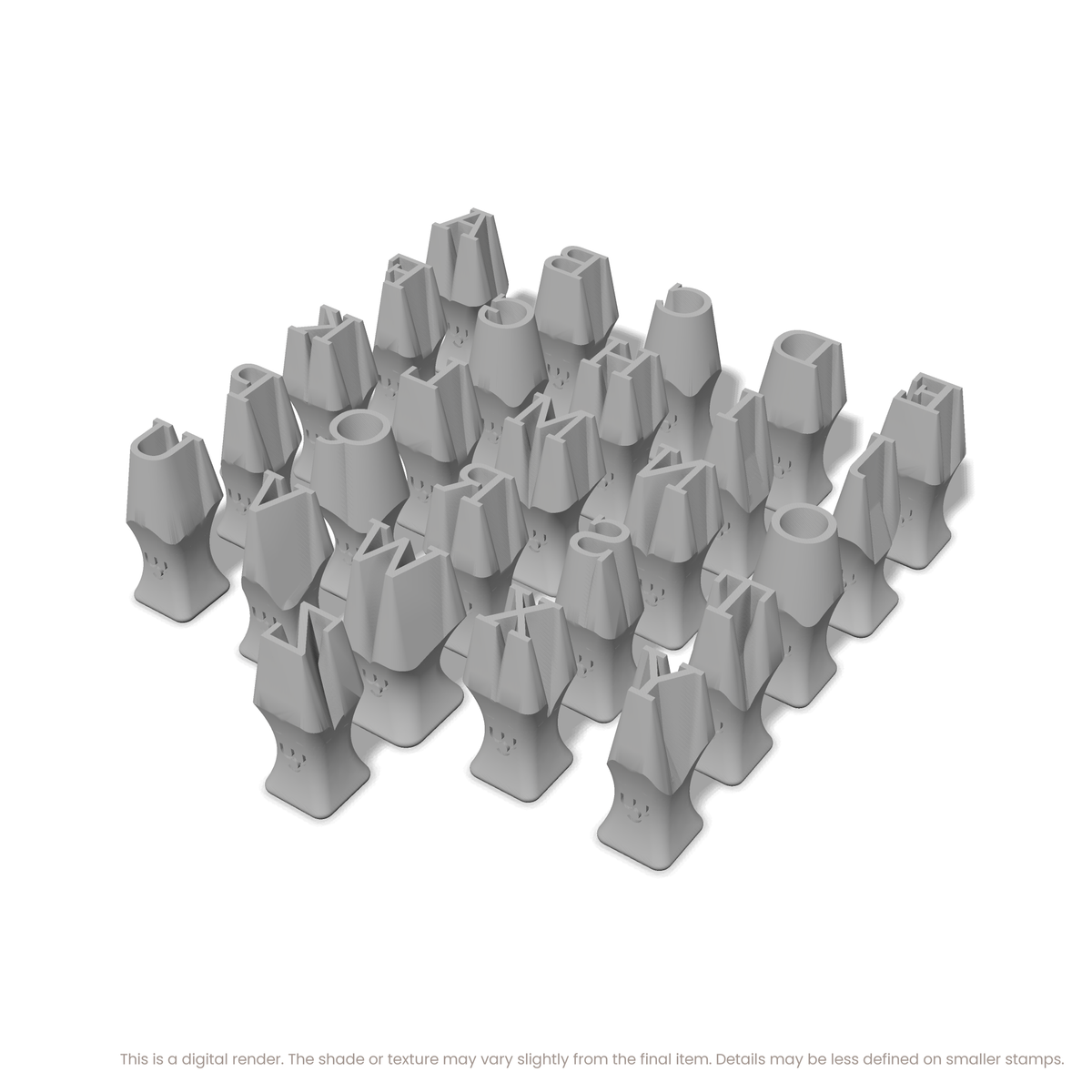 Rokkitt | All Caps | Alphabet Stamp Sets - Ceramind® Tools