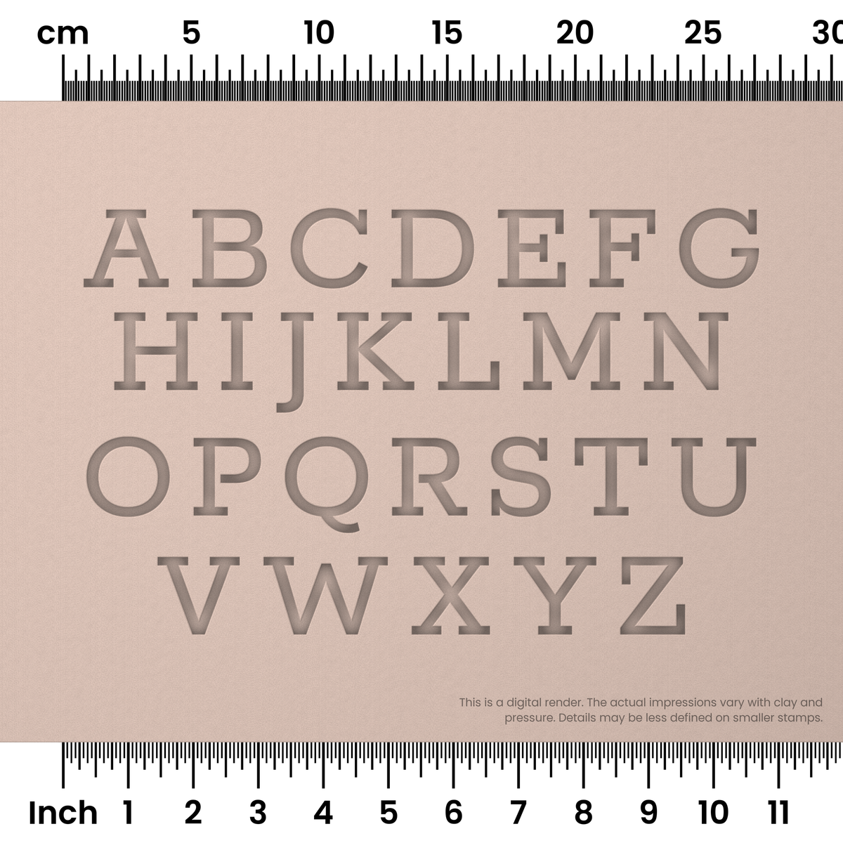 Rokkitt | All Caps | Alphabet Stamp Sets - Ceramind® Tools