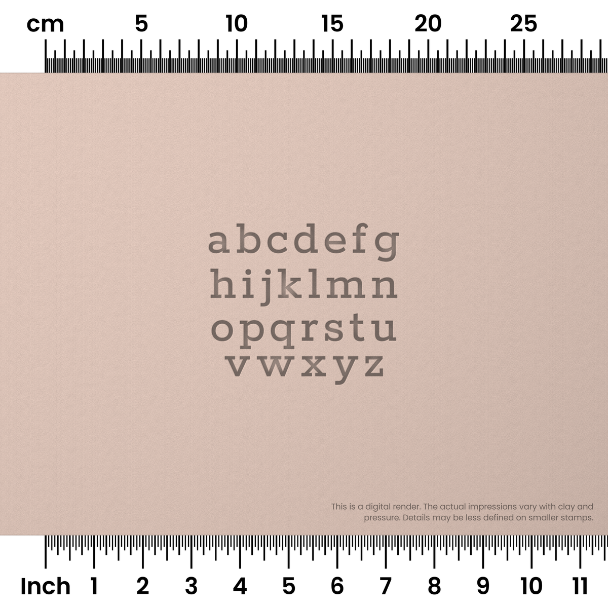 Rokkitt | Lowercase | Alphabet Stamp Sets - Ceramind® Tools