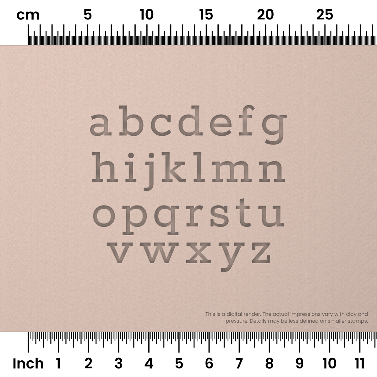 Rokkitt | Lowercase | Alphabet Stamp Sets - Ceramind® Tools