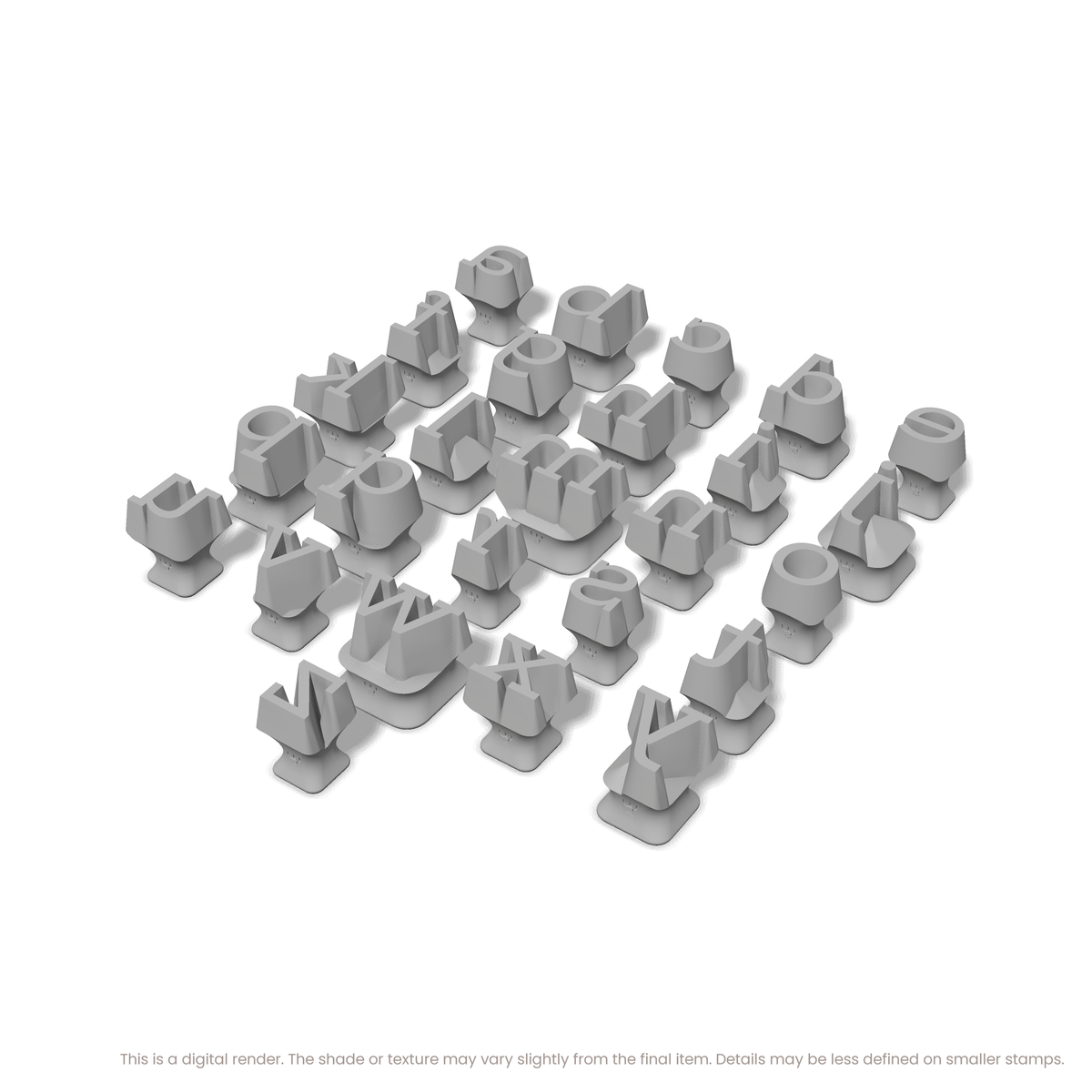 Rokkitt | Lowercase | Alphabet Stamp Sets - Ceramind® Tools