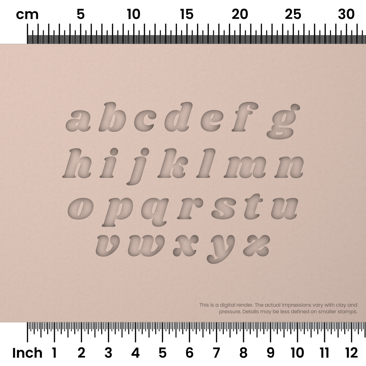 Shrikhand | Lowercase | Alphabet Stamp Sets - Ceramind® Tools