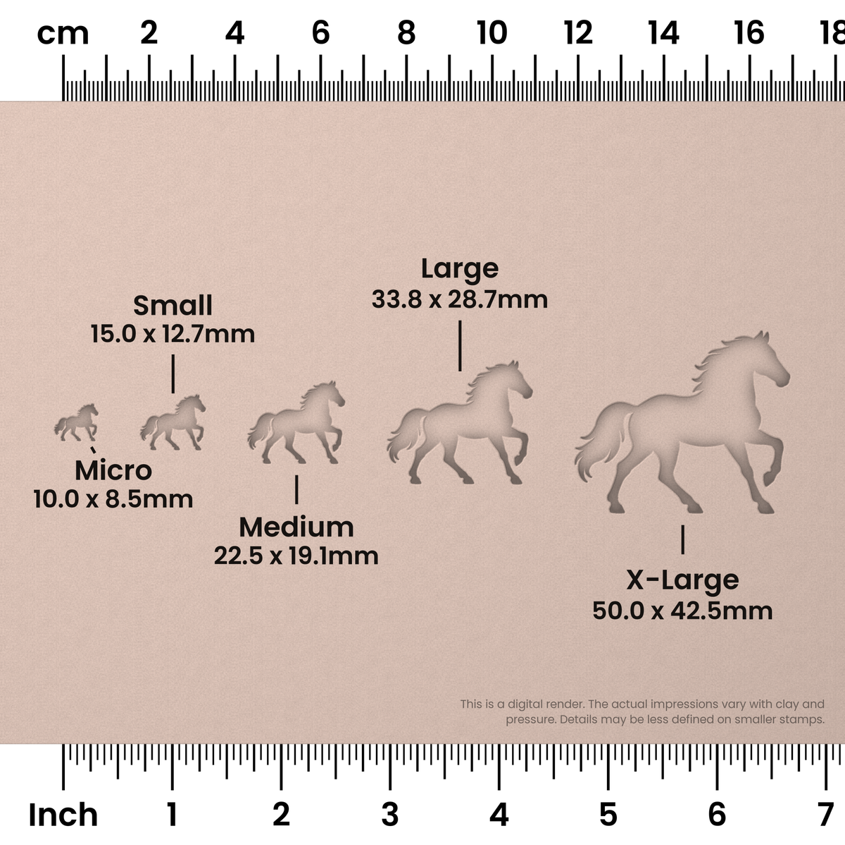 Running Stallion Horse Stamps