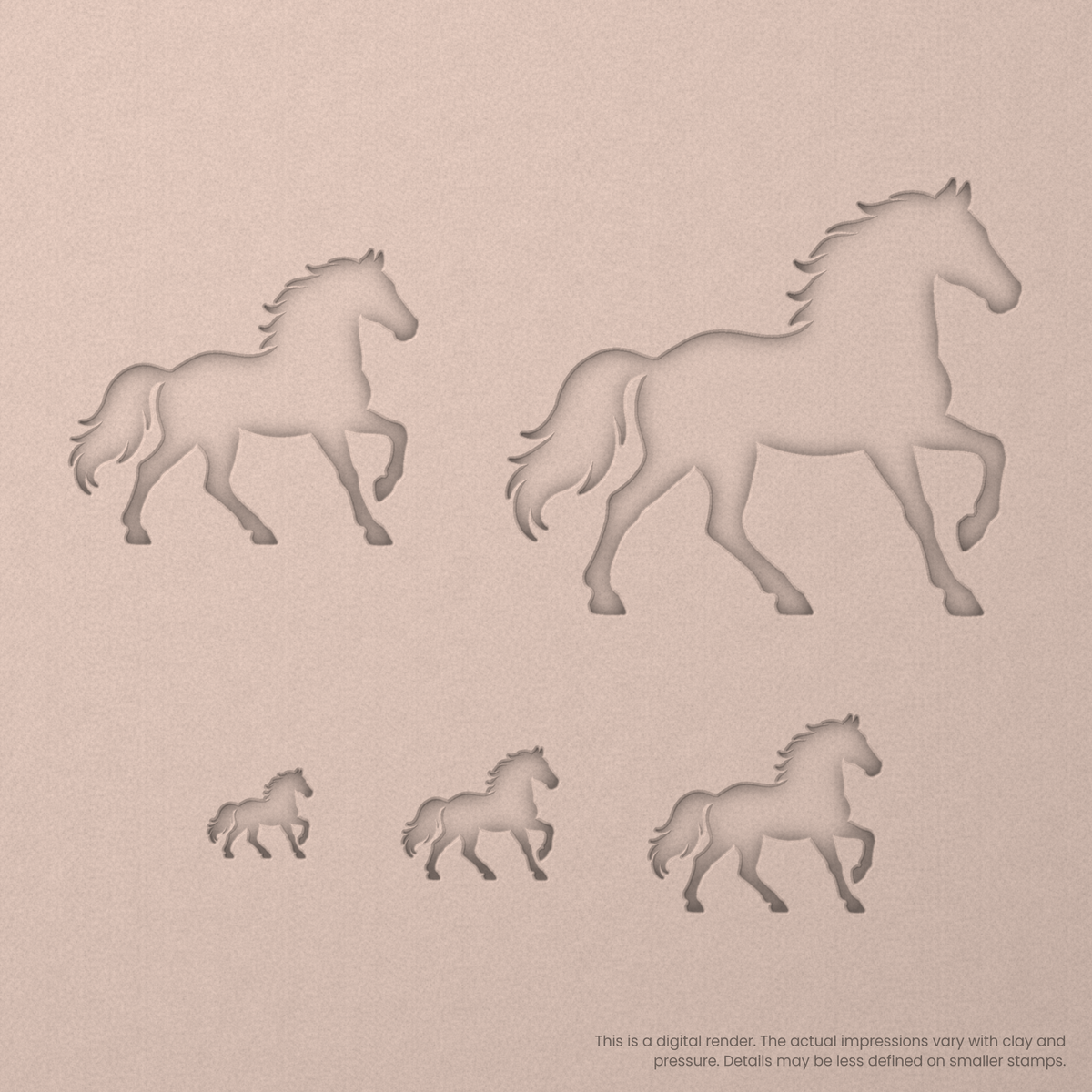 Running Stallion Horse Stamps