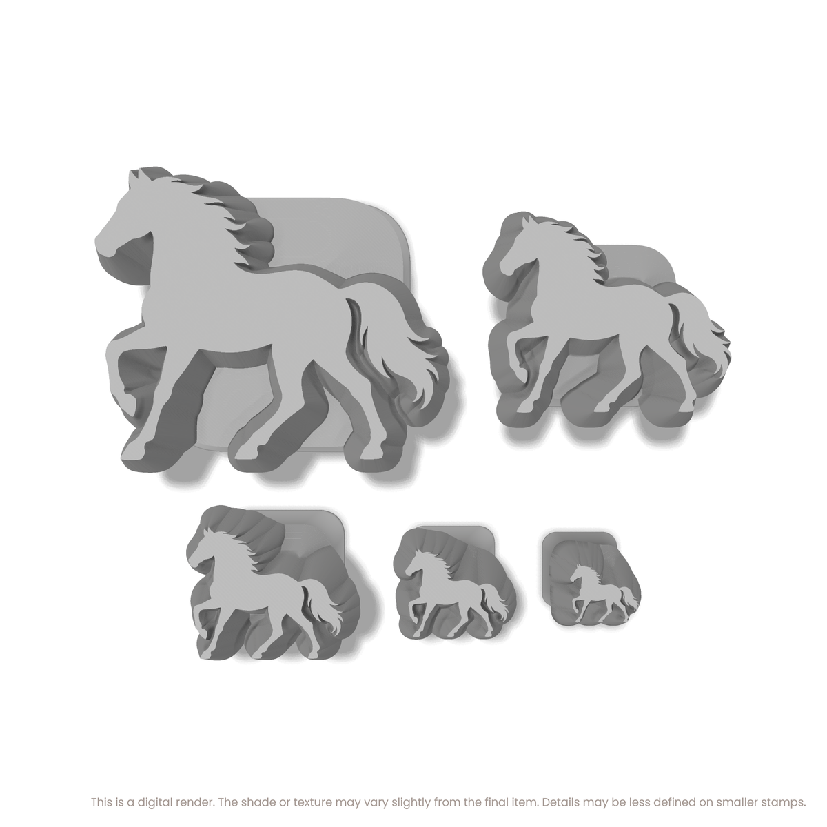 Running Stallion Horse Stamps