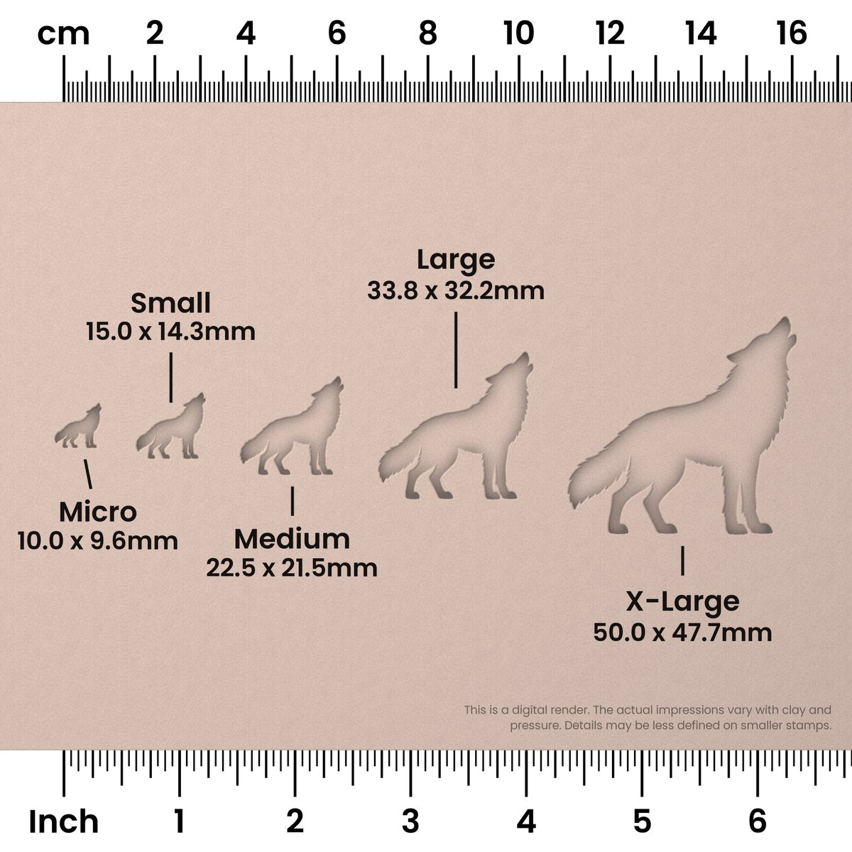 Wolf Howling While Standing Stamps