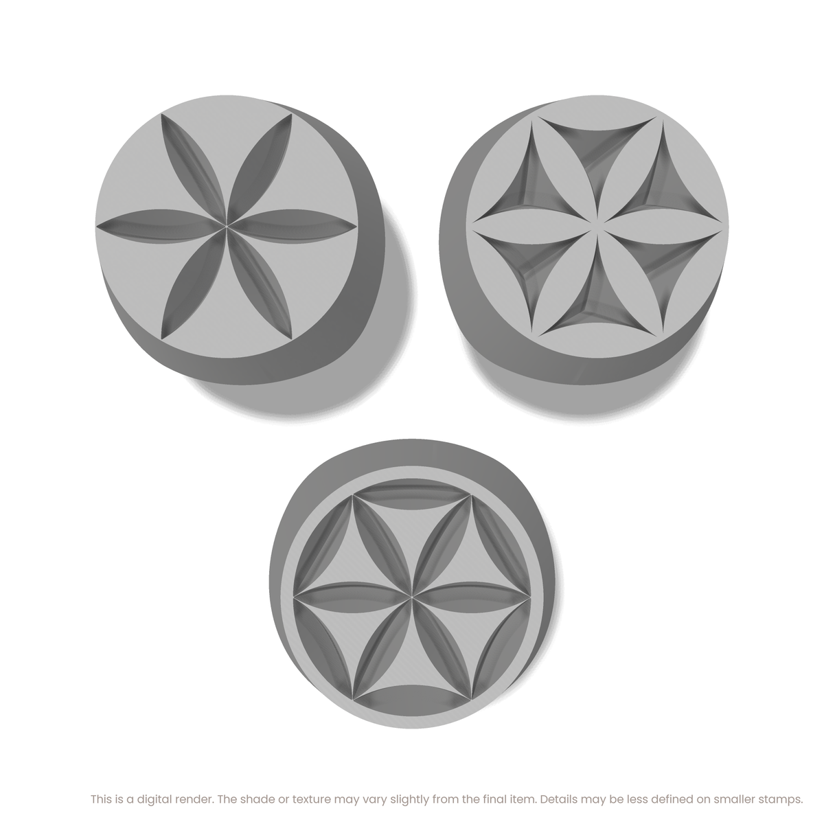 Flower of Life Stamp Set: Circle, 2 Petals Wide - Ceramind® Tools
