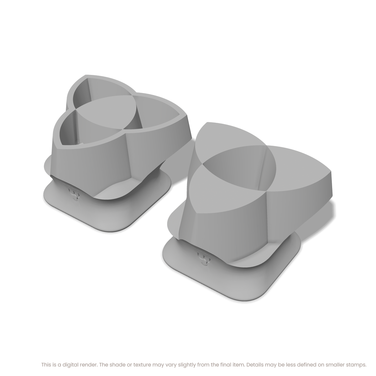 Flower of Life Stamp Set: Trefoil, 2 Petals Wide - Ceramind® Tools