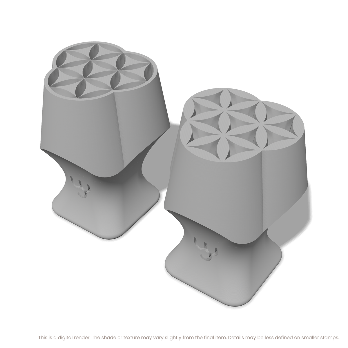 Flower of Life Stamp Set: Triple Circle, 3 Petals Wide - Ceramind® Tools