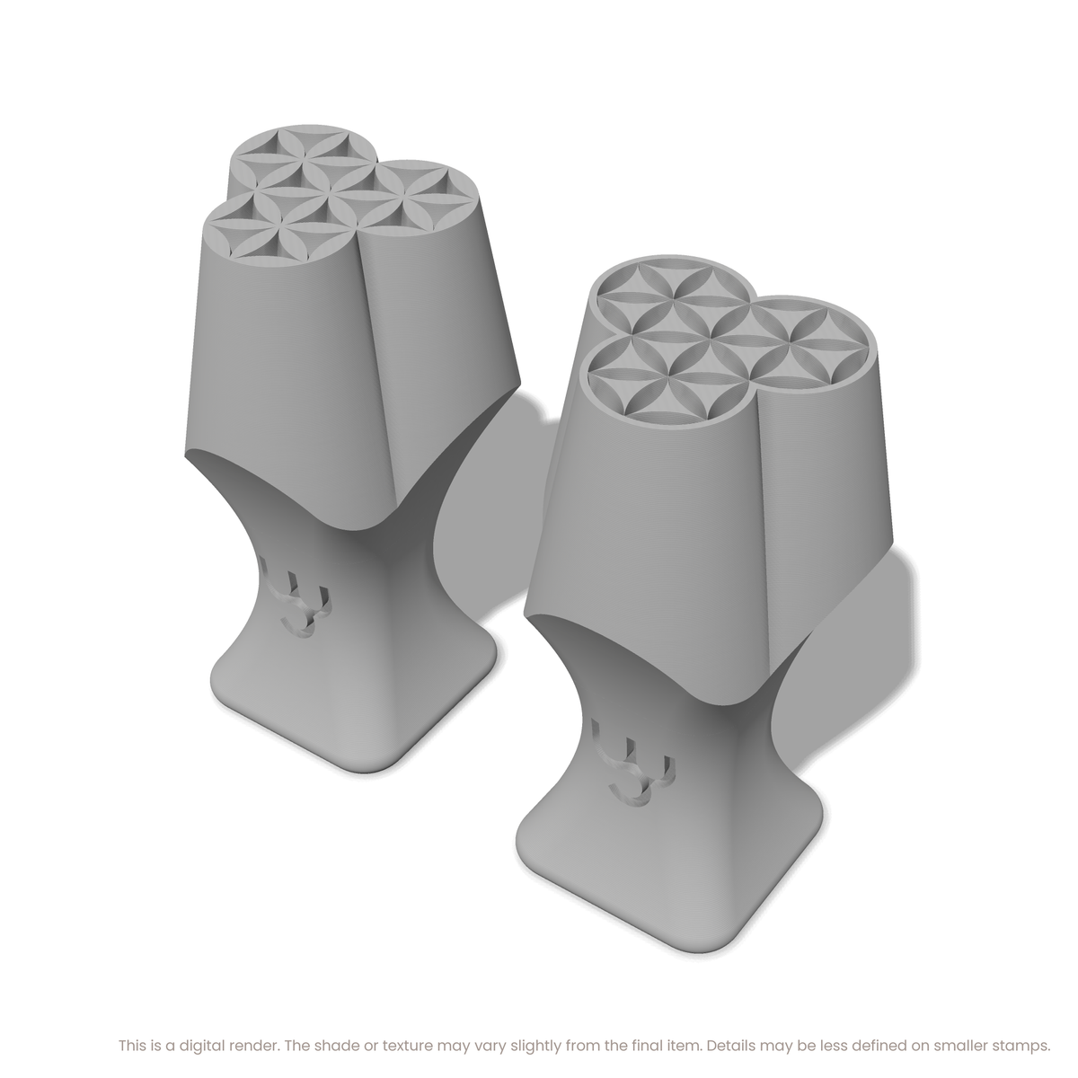 Flower of Life Stamp Set: Four Circle, 3 Petals Wide - Ceramind® Tools