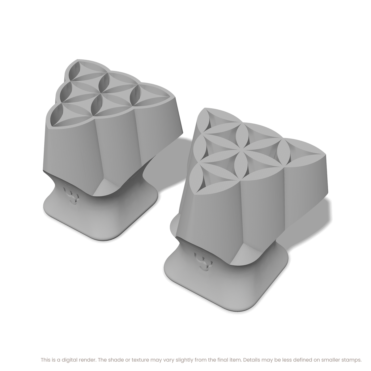 Flower of Life Stamp Set: Trefoil, 3 Petals Wide - Ceramind® Tools