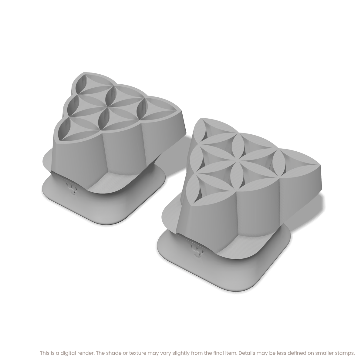 Flower of Life Stamp Set: Trefoil, 3 Petals Wide - Ceramind® Tools