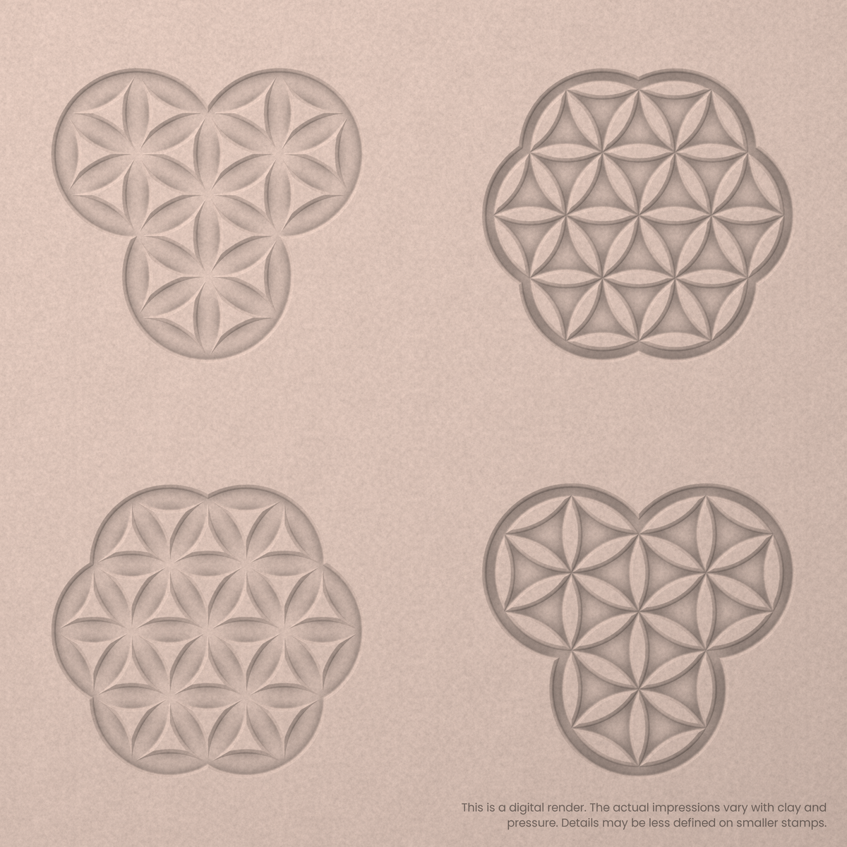 Flower of Life Stamp Set: Seven Circle & Four Circle - Ceramind® Tools