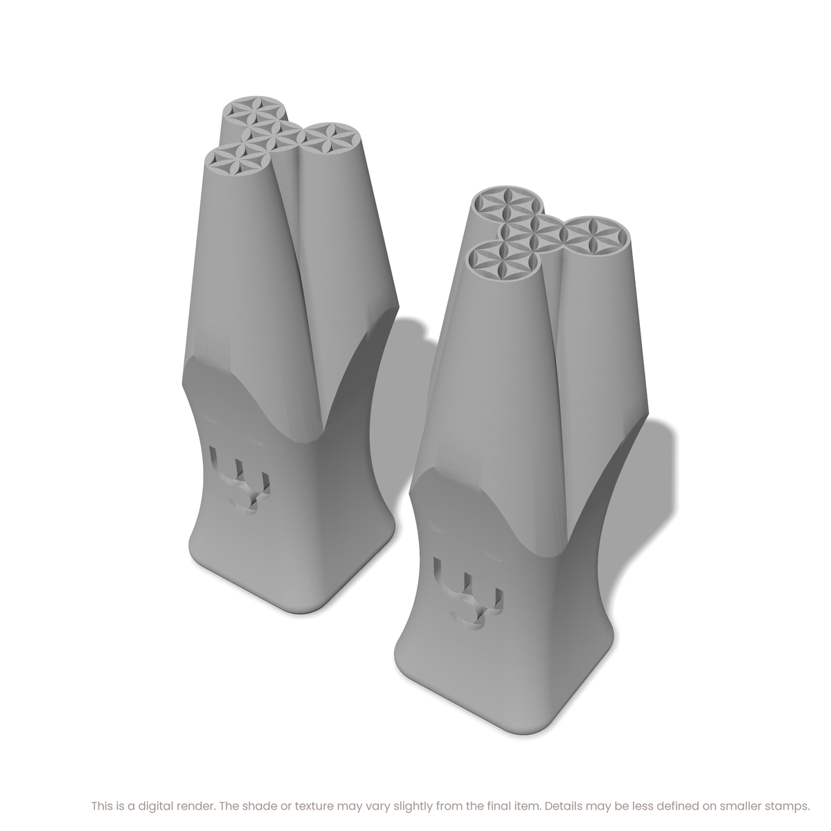 Flower of Life Stamp Set: Four Circle, 5 Petals Wide - Ceramind® Tools