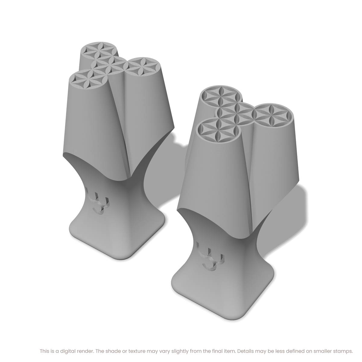 Flower of Life Stamp Set: Four Circle, 5 Petals Wide - Ceramind® Tools
