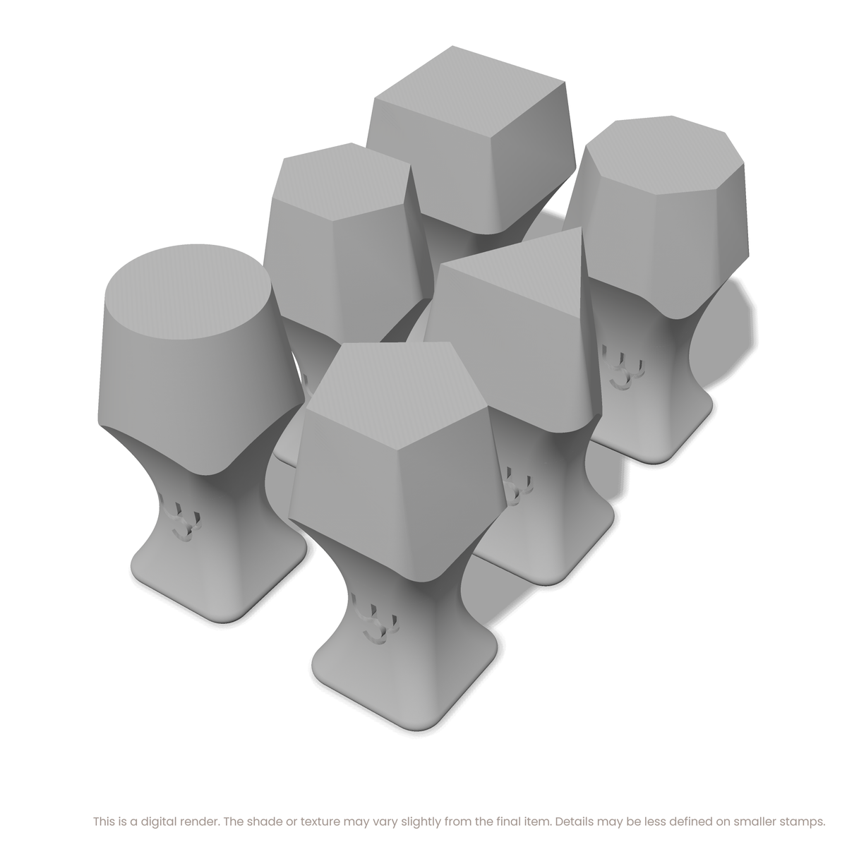Geometric Stamp Set: All 6 Shapes, One Size - Ceramind® Tools