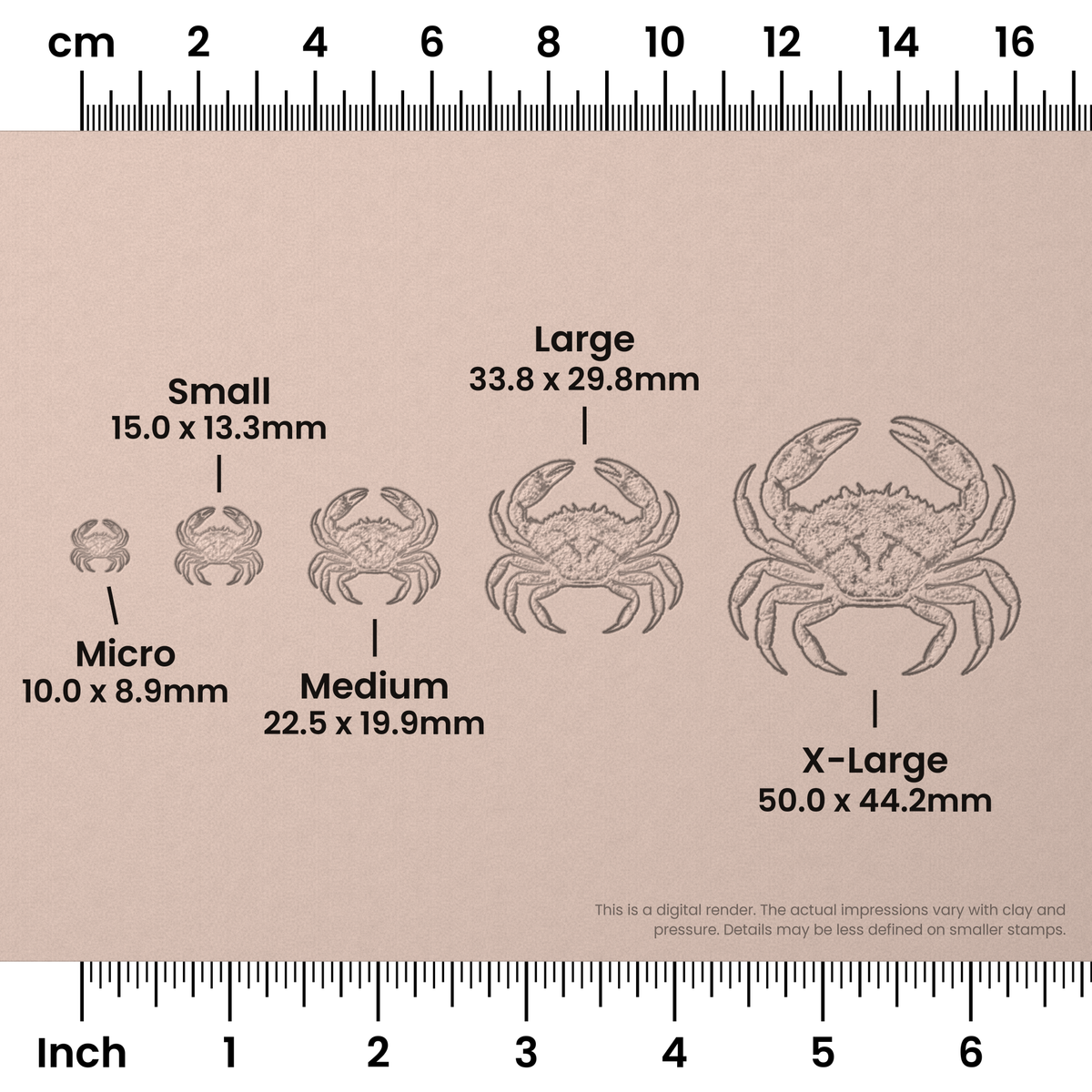 Crab Stamps - Photo Textured