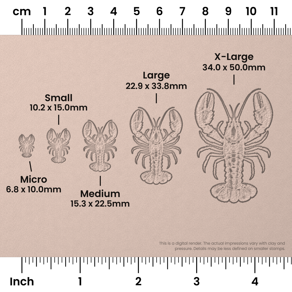 Lobster Stamps - Photo Textured