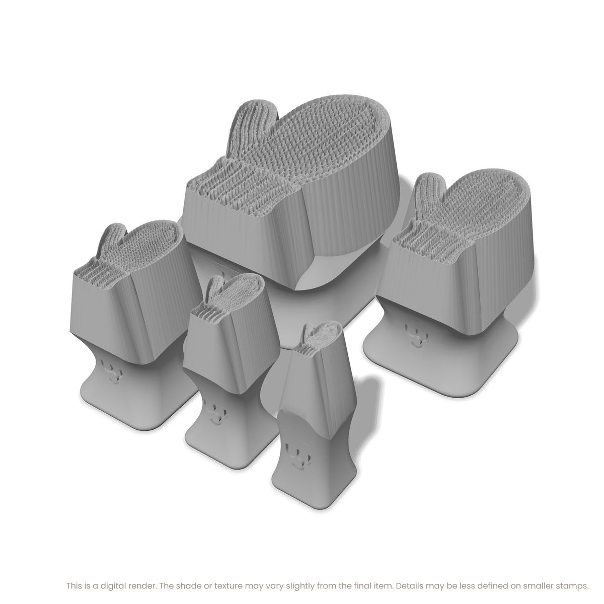 Knitted Mitten Stamps - Photo Textured - Ceramind® Tools