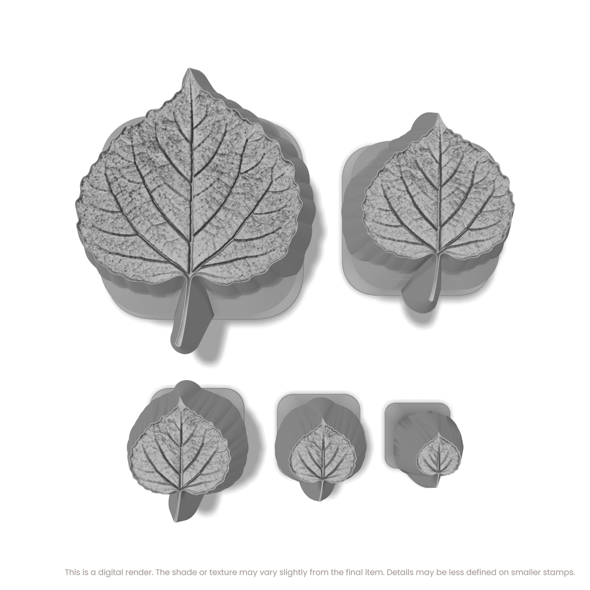 Aspen Leaf Stamps - Photo Textured