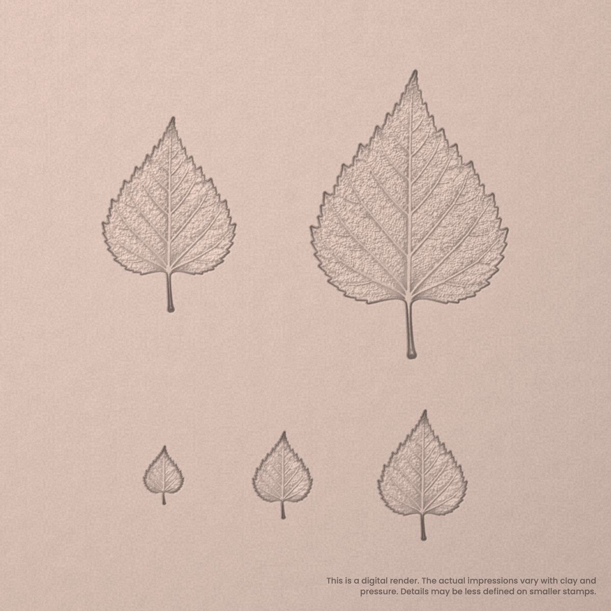 Birch Leaf Stamps - Photo Textured