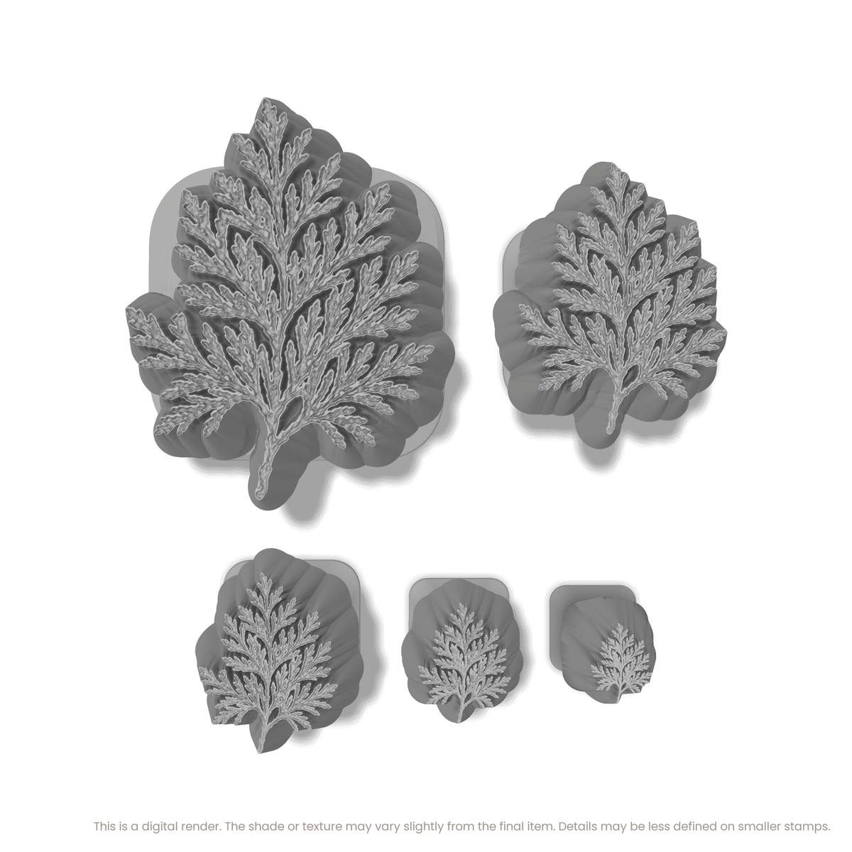 Cedar Leaf Stamps - Photo Textured