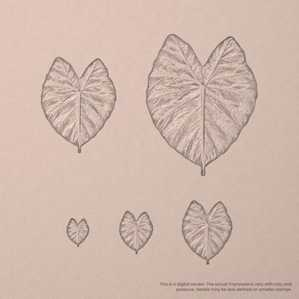 Elephant Leaf Stamps - Photo Textured